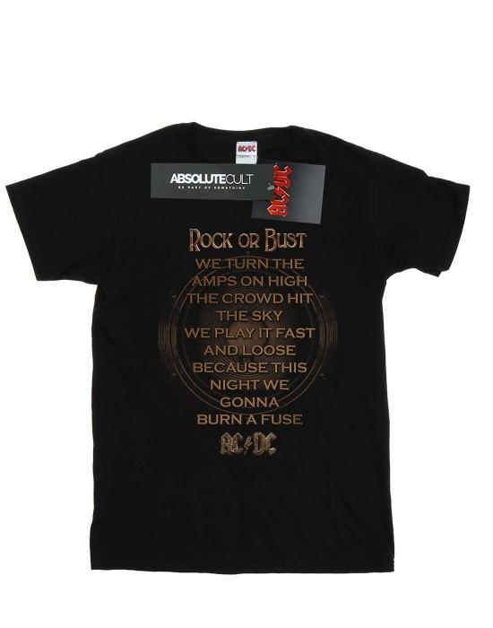 AC/DC meisjes rock of buste songteksten katoenen T-shirt