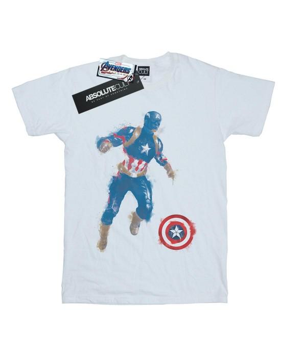 Marvel Girls Avengers Endgame geschilderd Captain America katoenen T-shirt
