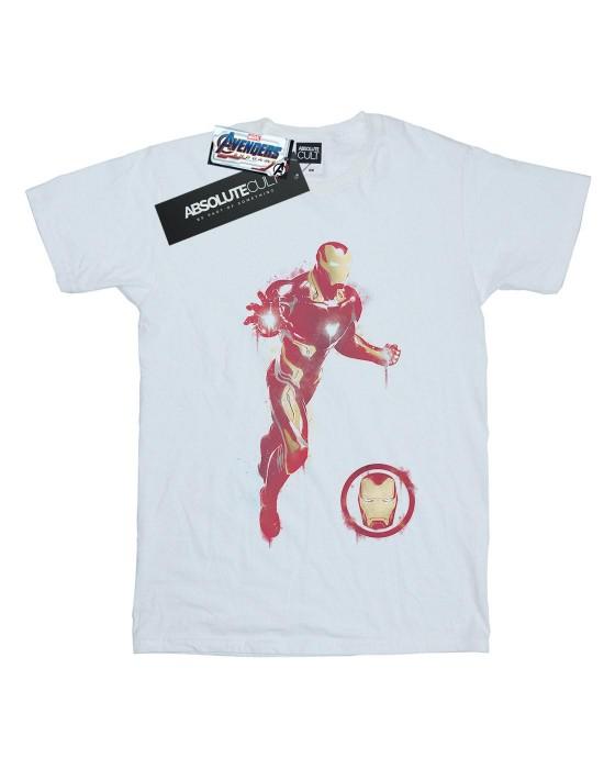 Marvel Girls Avengers Endgame geschilderd Iron Man katoenen T-shirt