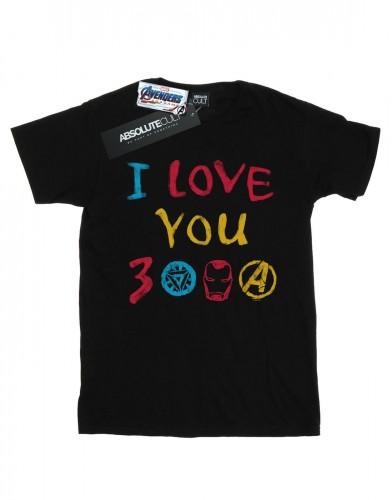 Marvel Girls Avengers Endgame I Love You 3000 kleurpotloden katoenen T-shirt
