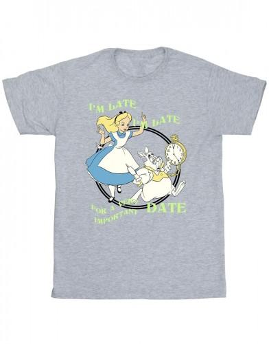 Disney Girls Alice In Wonderland I'm Late katoenen T-shirt