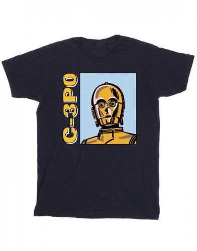 Star Wars C3PO Line Art katoenen T-shirt voor meisjes