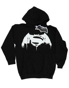 DC Comics Boys Batman v Superman Beaten-logo hoodie