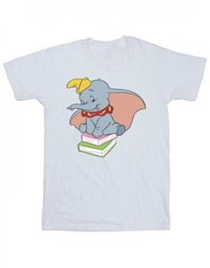 Disney meisjes Dumbo zittend op boeken katoenen T-shirt