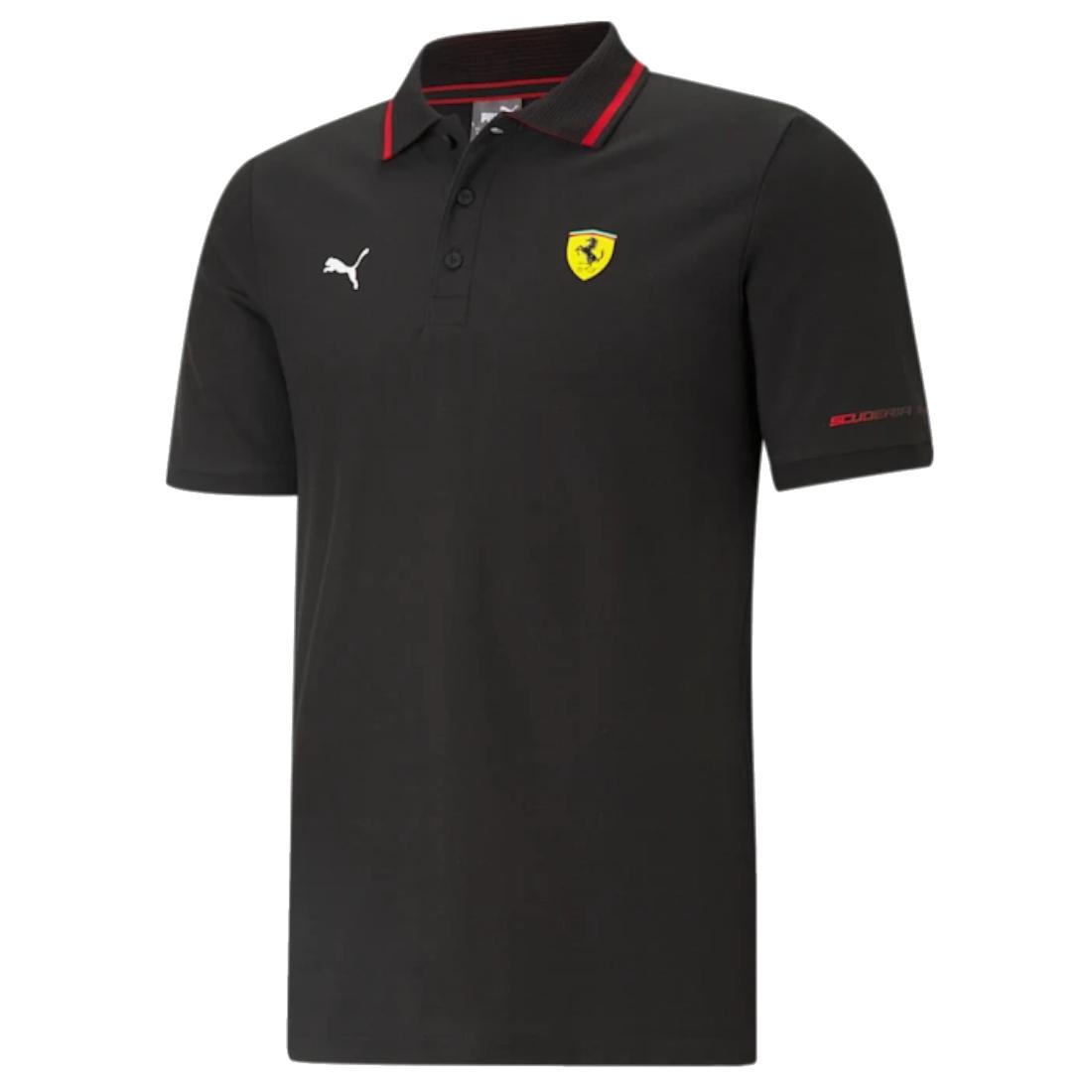 Puma Scuderia Ferrari Race Polo, zwarte T-shirts voor heren