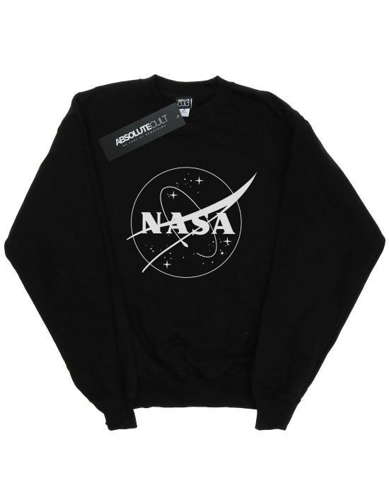 NASA jongens klassiek insignia-logo zwart-wit sweatshirt