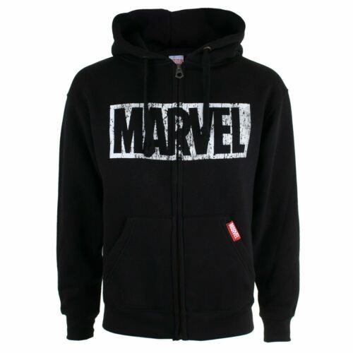 Marvel Comics Heren Distressed Logo-hoodie met volledige ritssluiting