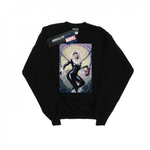 Marvel Boys Black Cat Artwork Sweatshirt