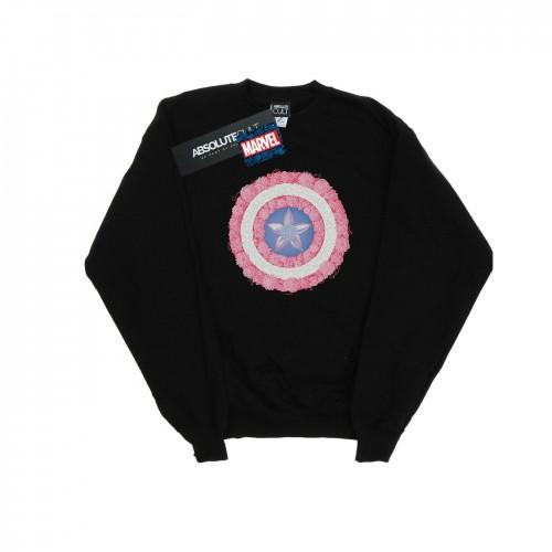 Marvel Boys Captain America Flowers Shield Sweatshirt