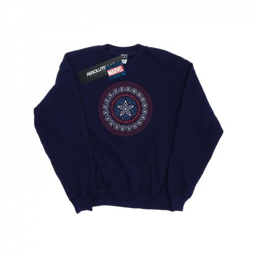 Marvel Boys Captain America Ornamental Shield Sweatshirt