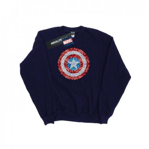 Marvel Boys Captain America Pixelated Shield Sweatshirt