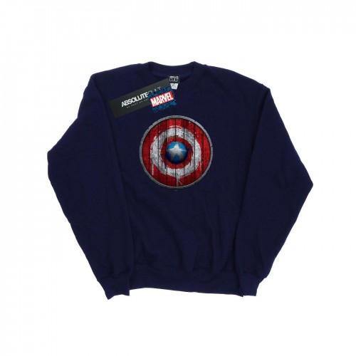 Marvel Boys Captain America Wooden Shield Sweatshirt