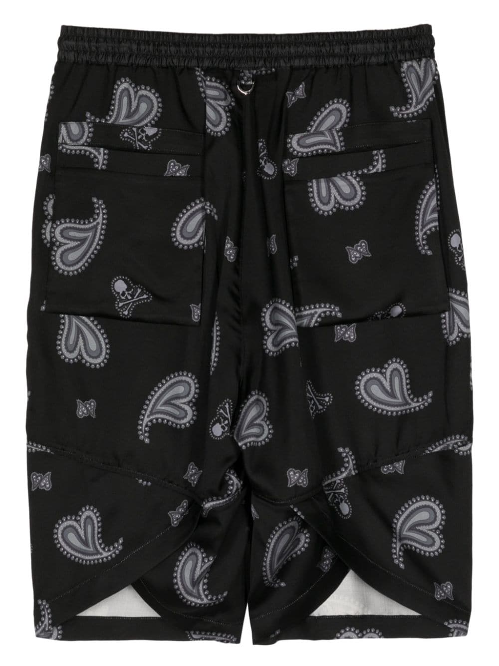 Mastermind World Bermuda shorts met paisley-print - Zwart