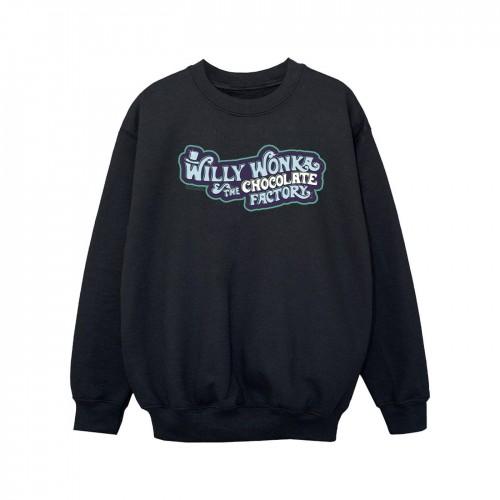 Pertemba FR - Apparel Willy Wonka Girls Chocolate Factory Logo Sweatshirt