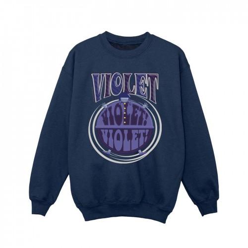 Pertemba FR - Apparel Willy Wonka Girls Violet Turning Violet Sweatshirt