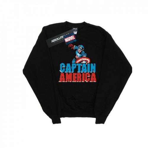 Marvel Boys Captain America Pixelated Sweatshirt