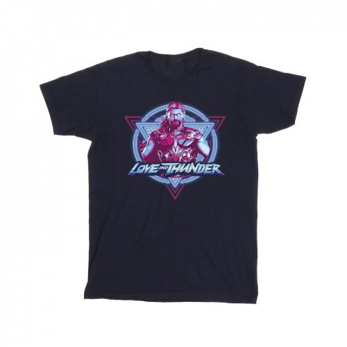 Marvel Boys Thor Love And Thunder Neon Badge T-Shirt
