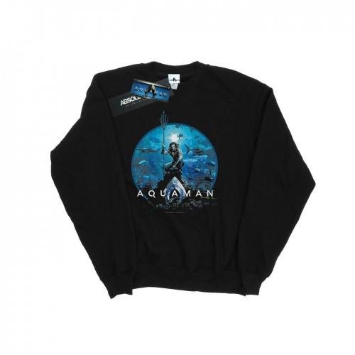 DC Comics Mens Aquaman Circle Poster Sweatshirt