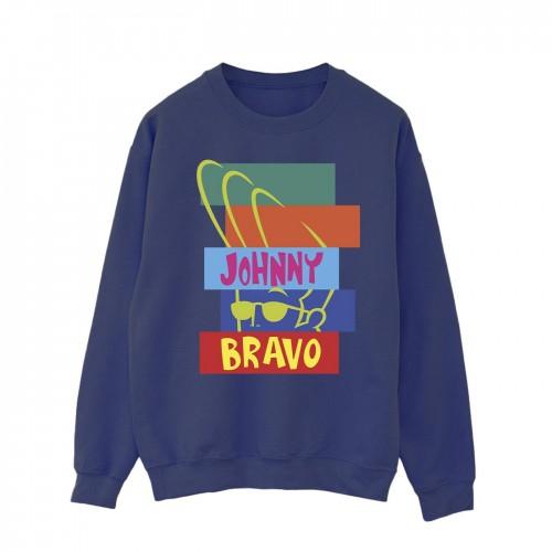 Pertemba FR - Apparel Johnny Bravo Mens Rectangle Pop Art Sweatshirt
