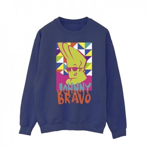 Pertemba FR - Apparel Johnny Bravo Mens Multi Triangles Pop Art Sweatshirt