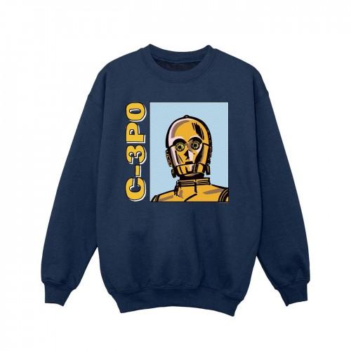 Star Wars Girls C3PO Line Art Sweatshirt