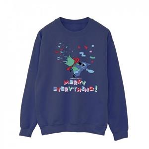 Disney Mens Lilo And Stitch Stitch Merry Everything Sweatshirt