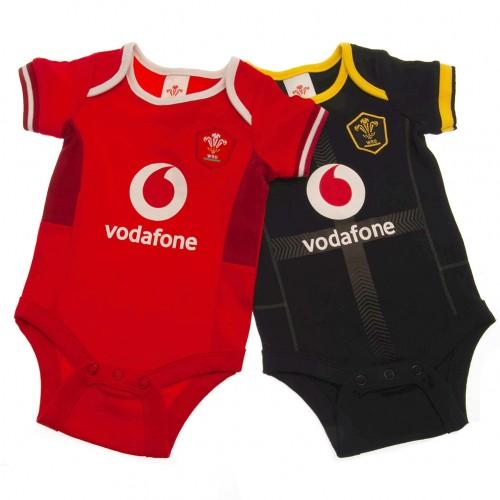 Wales RU Baby Bodysuit (Pack of 2)