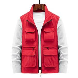 YL11KEEP Clothing Multi-pocket Vest Men's Thin Outdoor Vest Breathable Sports Vest