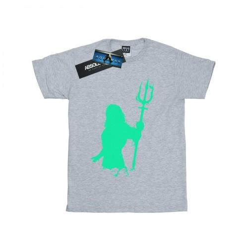 DC Comics Boys Aquaman Aqua Silhouette T-Shirt
