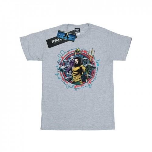 DC Comics Boys Aquaman Circular Crest T-Shirt