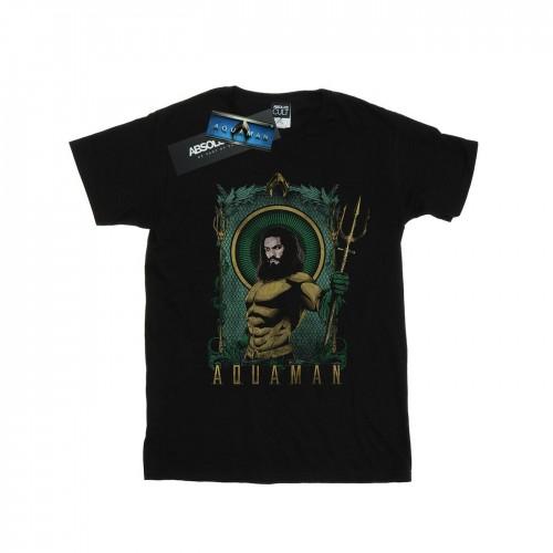 DC Comics Boys Aquaman Framed Trident T-Shirt