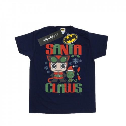 DC Comics Boys Chibi Catwoman Santa Claws T-Shirt