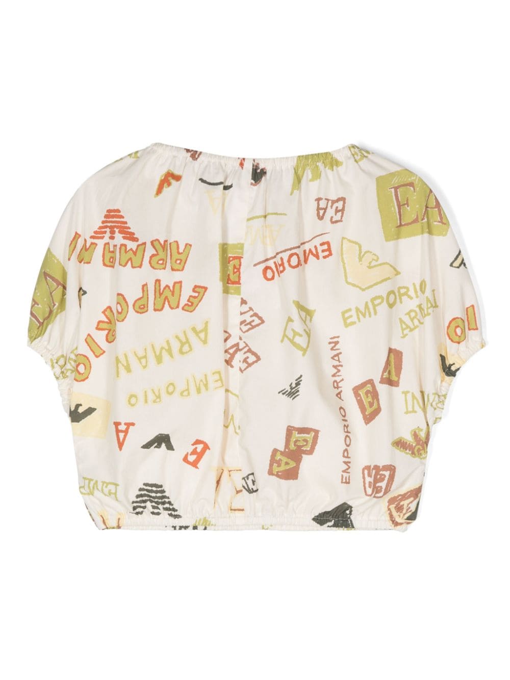 Emporio Armani Kids logo-print blouse - Beige