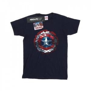 Marvel Girls Captain America Civil War Hex Shield Cotton T-Shirt