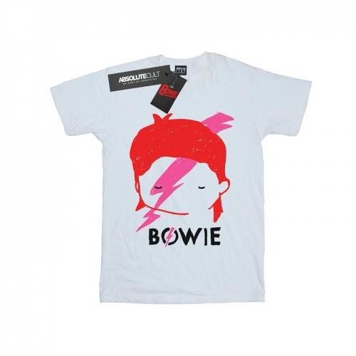 David Bowie Girls Lightning Bolt Sketch Cotton T-Shirt
