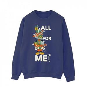 Disney Mens Mickey Mouse Presents All For Me Sweatshirt