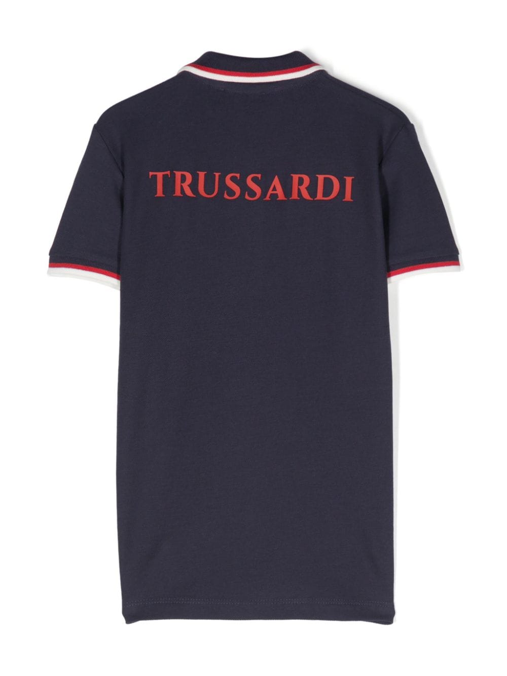 TRUSSARDI JUNIOR logo-embroidered polo shirt - Blauw