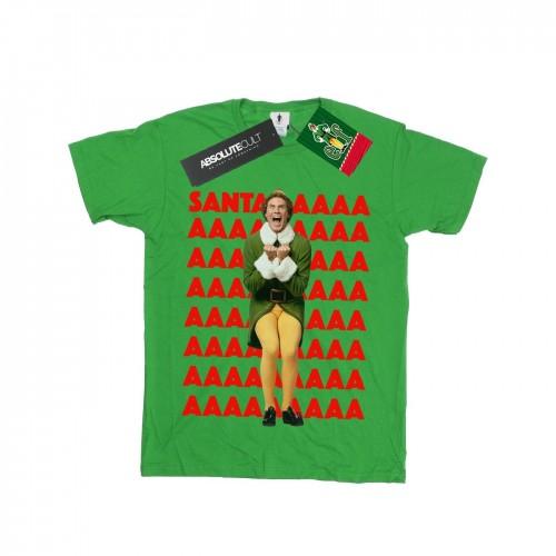 Elf Girls Buddy Santa Scream Cotton T-Shirt
