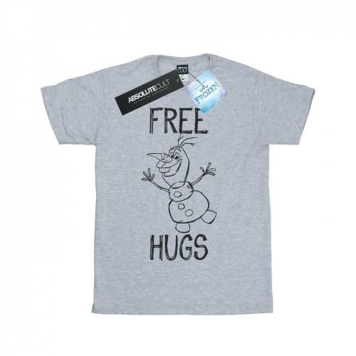 Disney Girls Frozen Olaf Free Hugs Cotton T-Shirt