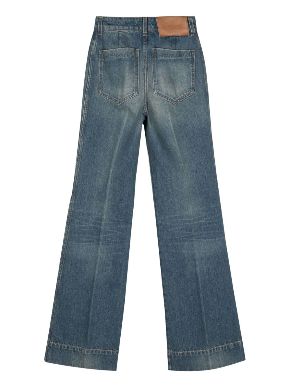 Victoria Beckham Jeans met geborduurd logo - Blauw