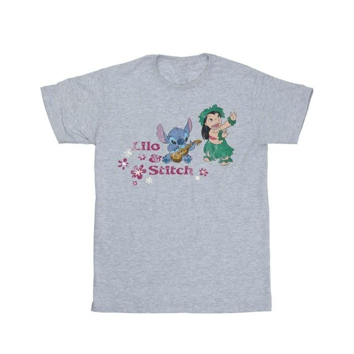 Disney Girls Lilo And Stitch Hawaii Cotton T-Shirt