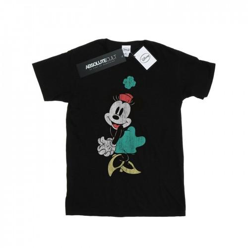 Disney Girls Minnie Mouse Shamrock Hat Cotton T-Shirt