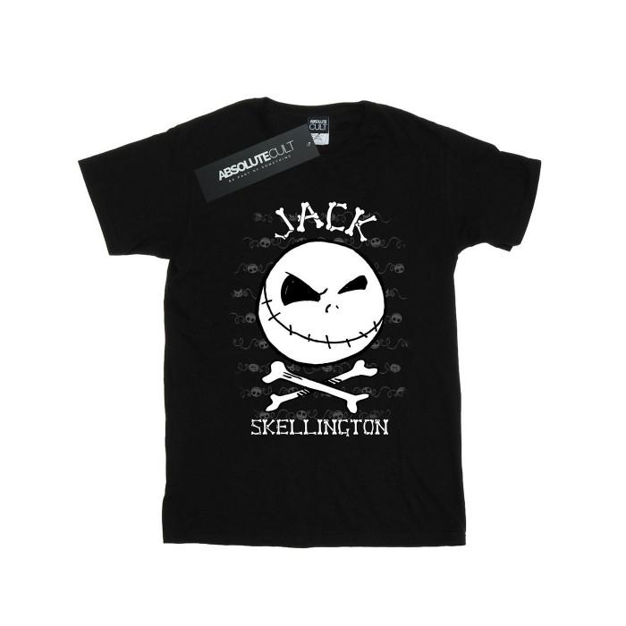 Disney Girls Nightmare Before Christmas Jack Face Cotton T-Shirt