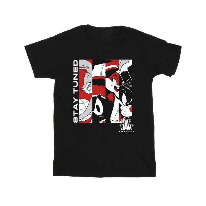Pertemba FR - Apparel Space Jam: A New Legacy Girls Stay Tuned Cotton T-Shirt