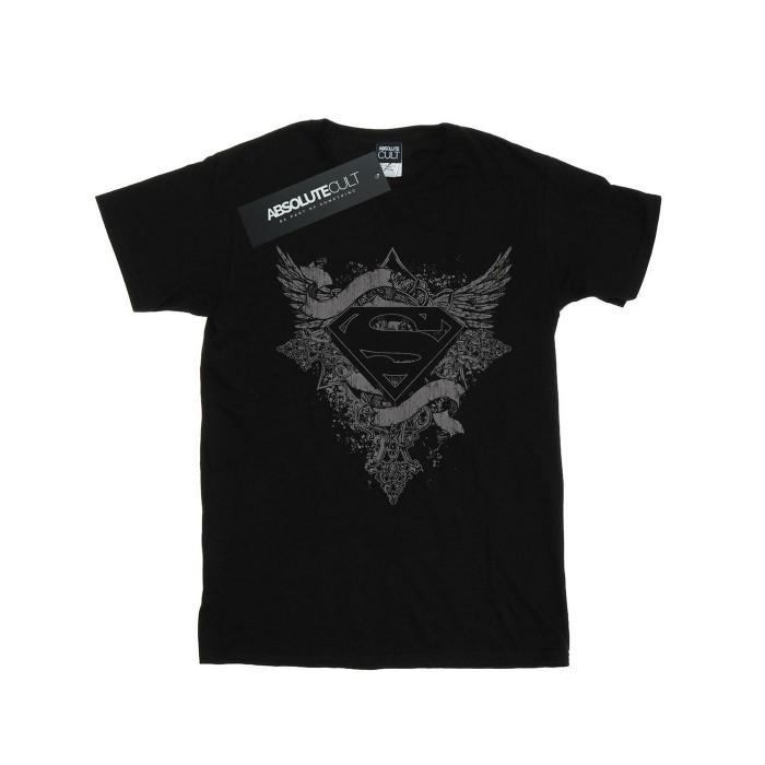 DC Comics Girls Superman Wings Logo Cotton T-Shirt