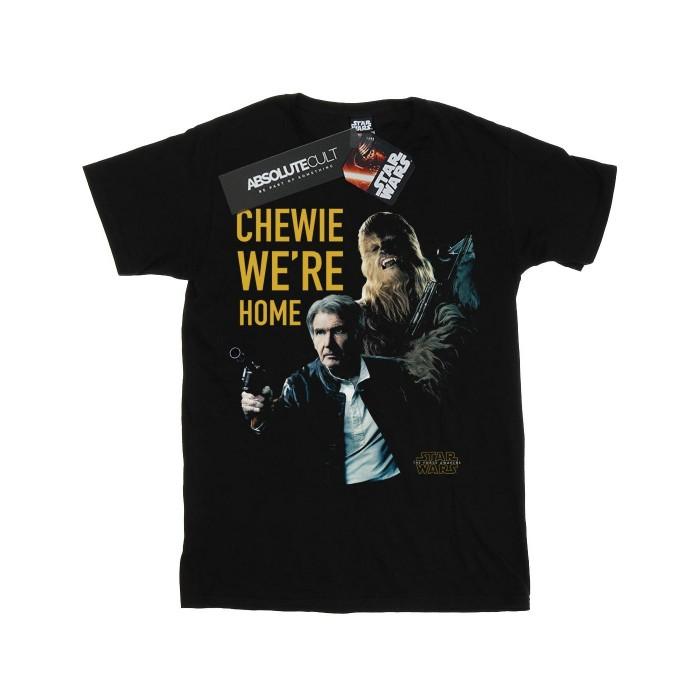 Star Wars Girls Force Awakens Chewie WeÂ´re Home Cotton T-Shirt