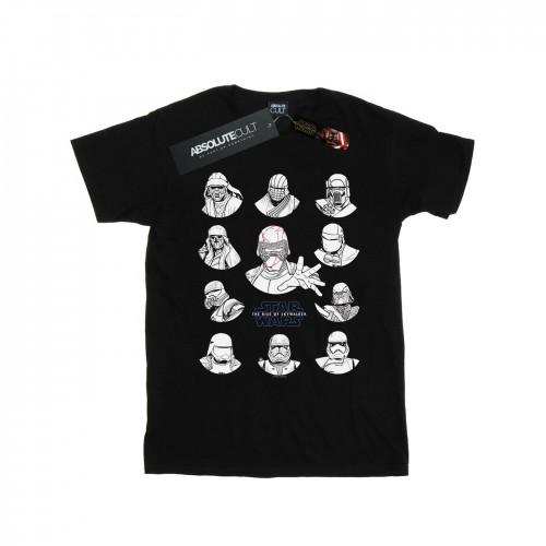 Star Wars: The Rise of Skywalker Girls First Order Character Line Up Mono Cotton T-Shirt