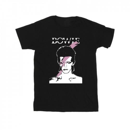 David Bowie Girls Pink Flash Cotton T-Shirt