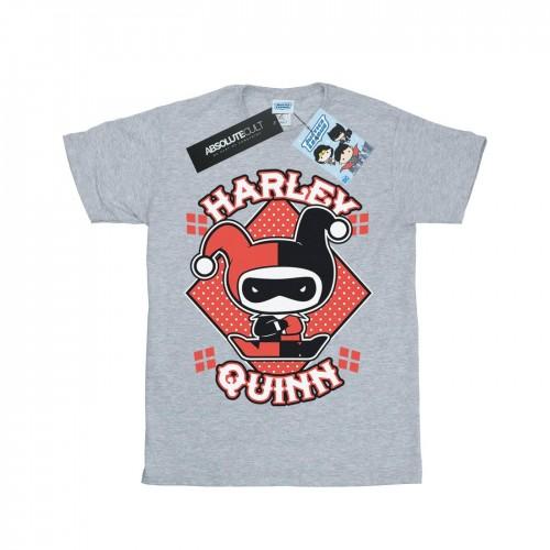 DC Comics Boys Chibi Harley Quinn Badge T-Shirt