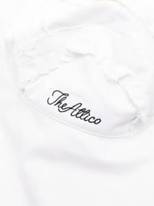 The Attico Zonnehoed met geborduurd logo en franje - Wit